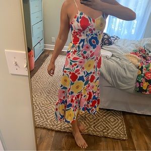 Floral print midi dress